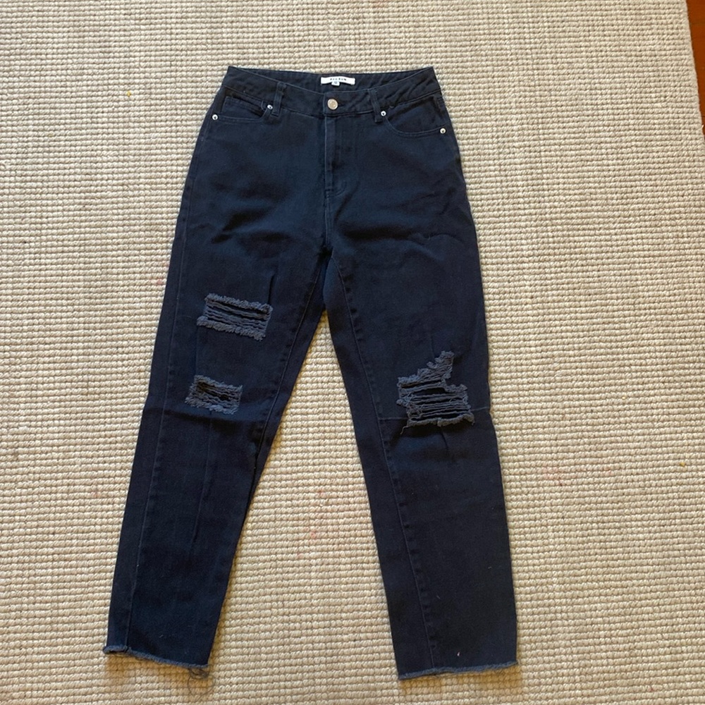 black pacsun ripped mom jeans